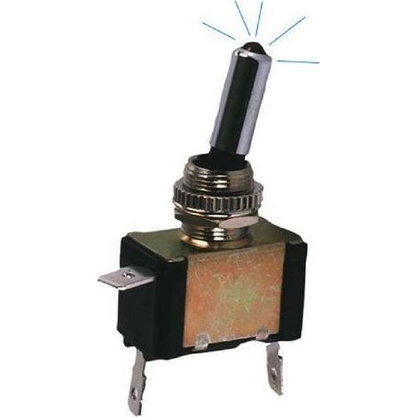 Interrupteur OnOff Metal avec LED Bleu