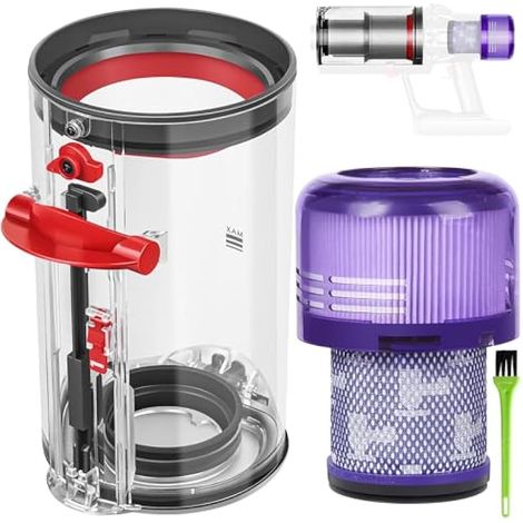 Contenitore raccoglipolvere V11 applicabile per Dyson V11 V15 SV14 SV17 Filtro contenitore raccoglipolvere Ricambi Accessori Filtro di ricambio per Dyson SV22 SV15 SV28 Accessori per contenitori racco