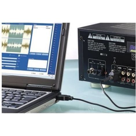 Audio-Digitizer AD-330 USB – Digitalisiert Schallplatten und Kassetten – Klinken- und Cinch-Anschlüsse – USB (1/5)