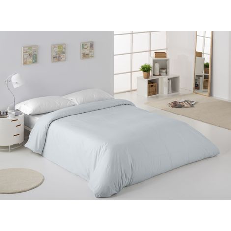 FUNDA NORDICA de algodón peinado color perla - Cama de 105 (1 pieza) - 100% algodón - 200 hilos. Gramage: 125 (1/4)