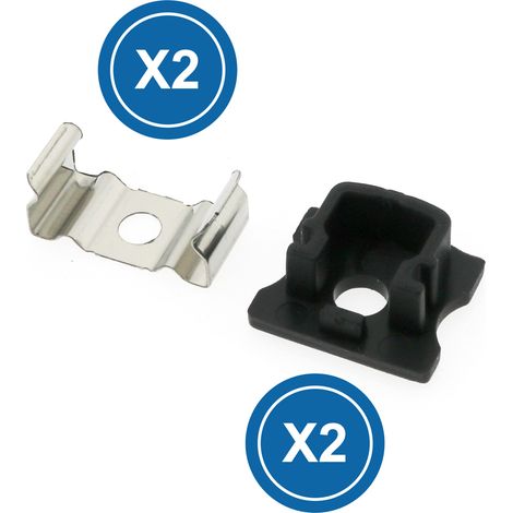 Pack de 2 chevilles et 2 agrafes pour Profil LM3720 - Ledme - LM3720A