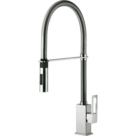 Paffoni Effe - Mitigeur d’évier avec douchette extractible, chrome EF179CR (1/3)