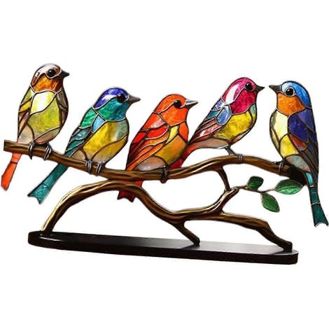 Metallvogelskulptur, Vogel-Tischdekoration, Figuren, Kunst-Mittelstück, Vogelstatuen, Heimdekoration für Esszimmer, Einweihungstisch, Büro-15cmx28cmx8cm (1/5)