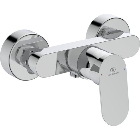 Ideal Standard Alero miscelatore per doccia, rubinetto doccia durevole con limitatore di temperatura, 12 l/min (3 bar), montaggio a vista, attacco universale G-1/2 – Cromo (197 x 130 x 111 mm) (1/4)