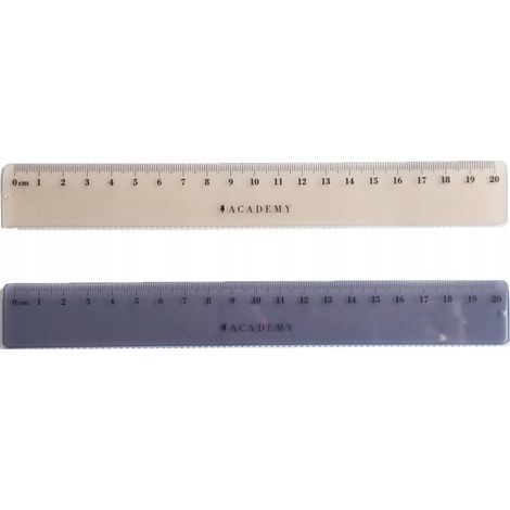 Regla Academy de 20 cm, colores surtidos.