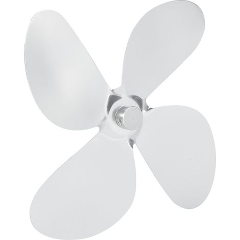 Pales de ventilateur de poêle 4 ailettes argent rechange accessoire cheminée maison (1/5)