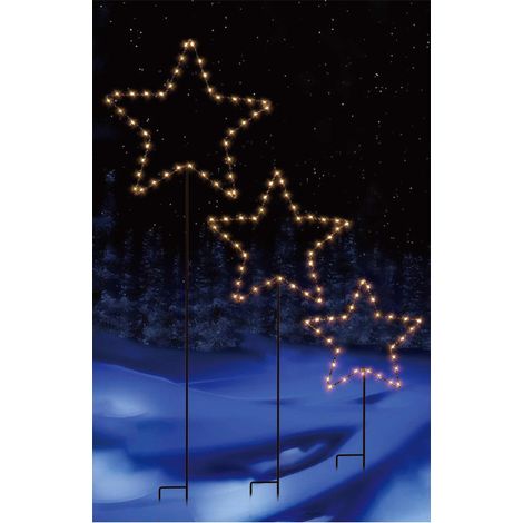 TrendLine Stern Metall 48/80/110 cm H schwarz Figur