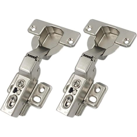 Bisagras de cierre suave de alta resistencia de 40 mm con cierre semisuperpuesto de 95 grados y amortiguador hidráulico para puertas pesadas y gruesas, bisagra de cierre automático para puertas de arm