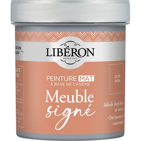 Peinture meuble à base de caséine LIBERON Ocre Rose mat 500 ML (1/4)