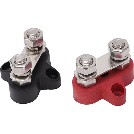 Kit de borniers de batterie M8 (bornes positive et négative) 12 V/24 V CC pour voiture et bateau (1/5)