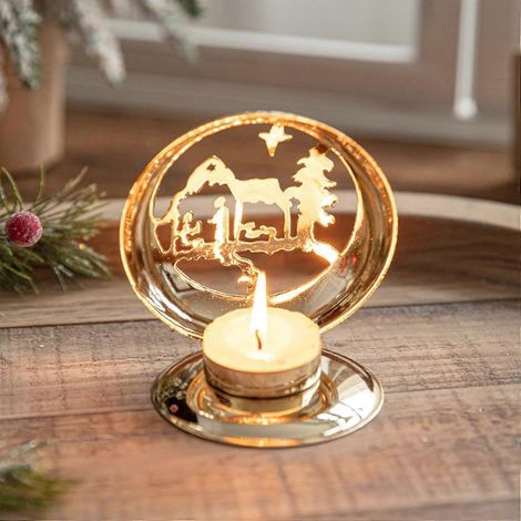 Décorations de Noël, sapin de Noël décoratif en métal, pour la maison, la table et les cadeaux, bougeoirs pour la décoration intérieure, (A) (1/5)