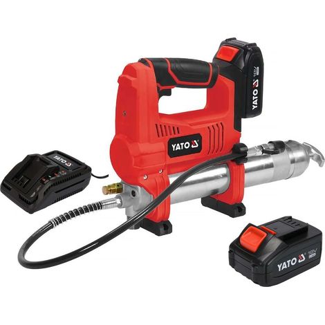 Akku Fettpresse 18V 620 Bar Zylinder mit Akku 3Ah und Ladegerät Akku-Presse Fett (1/5)