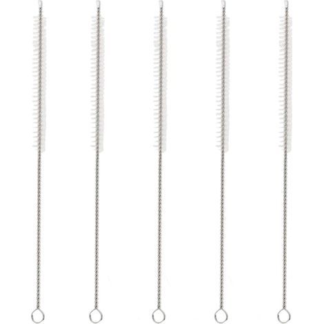 Set of 5 Brushes, Nylon, Stainless Steel, 30cm, Keychain, Straw, Baby Bottle, Kettle (1/5)