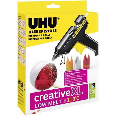 UHU Creative XL pistola de silicona negra de baja temperatura