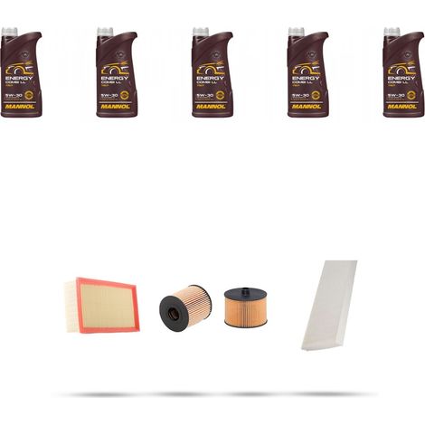 Kit tagliando 4 FILTRI e 5L OLIO compatibile con Peugeot Expert II 2.0 HDI 100kw dal 2007 (1/5)