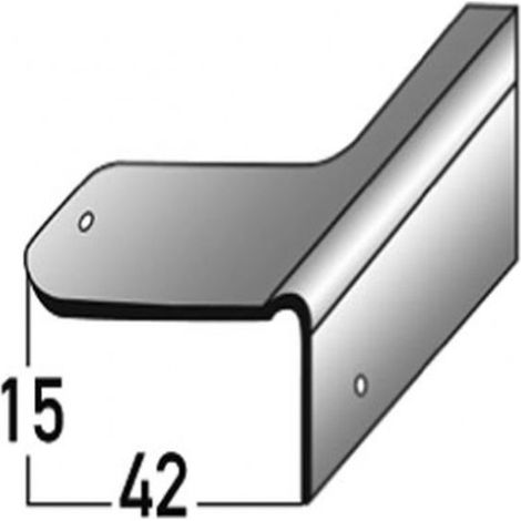 Reparaturwinkel für Treppensanierung, für Holztreppen, verzinkter Stahl, 15 mm Nase, inkl. Befestigungszubehör-1000 (1/2)