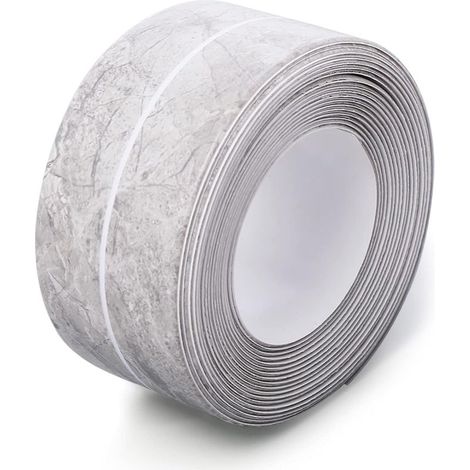 Ruban de Calfeutrage Etanche (Marbre Gris) 1,5 Pouces x 10,5 Pieds Bande de Calfeutrage Pour Cuisine Salle de Bain Ruban D'étanchéité en PVC Pour Evier Cuisine Toilettes Baignoire (1/5)