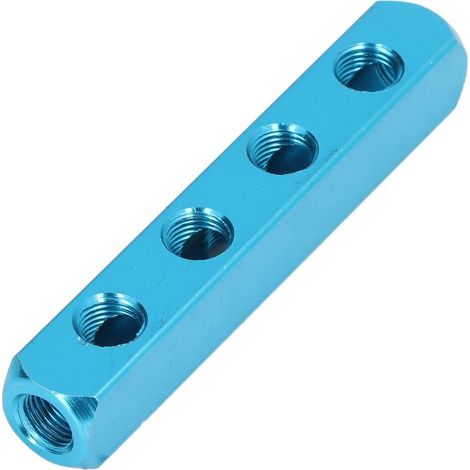 Collecteur pneumatique en aluminium AL-4 pour systèmes d'automatisation, bloc de distribution d'air (1/5)