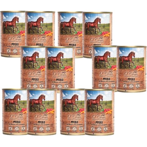 O''CANIS EXLUSIVES BOÎTE MENU DE VIANDE DE CHEVAL AVEC LÉGUMES & GRAINES DE LIN 400 G O'CANIS
