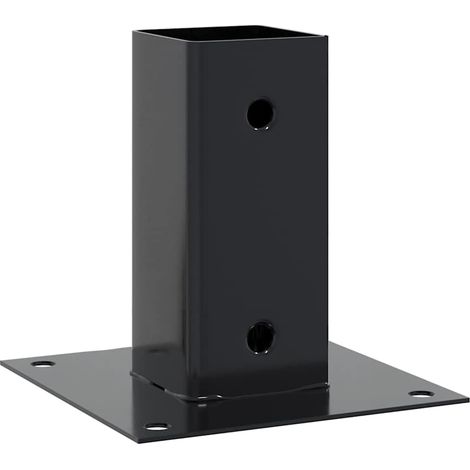 Post Bases Square 4 pcs Anthracite 61x61 mm Powder-coated Steel vidaXL (1/4)