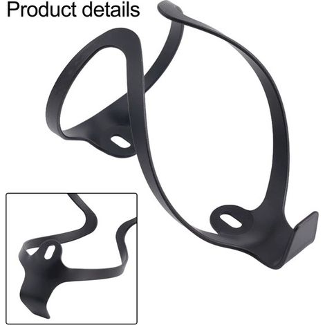 Fahrradflaschenhalter – Flaschenhalter aus Aluminiumlegierung – Getränkehalter für Outdoor-Aktivitäten – Mattschwarz (1/5)