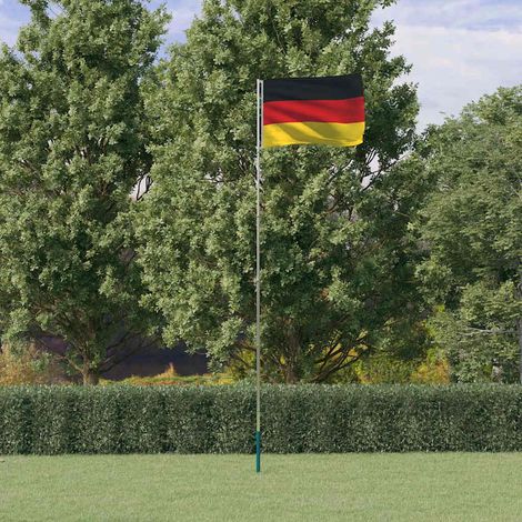 vidaXL Mástil y bandera de Alemania aluminio 5,5 m (1/5)