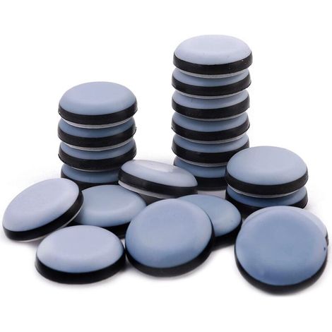 16 PCS Patins de Meubles, Patins en Téflon Auto-Adhésifs Patins pour Meubles Protection, Rond, Patin de Chaise(25 mm)