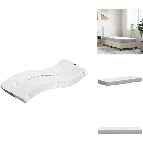 Matelas à ressorts ensachés moyen 90x200 cm - Matelas À Ressorts Ensachés - Matelas Confortable - Matelas Double - Literie - Sommier (1/5)