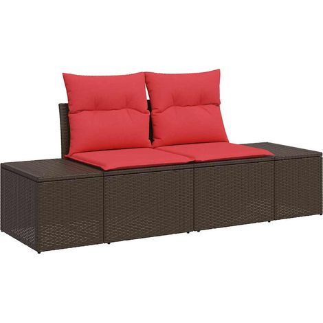 Maison Exclusive - Garten-Sofa mit Kissen 184 x 62 x 69 cm Poly-R