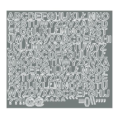 Lettere adesive autoadesive da 1,5 cm, grigio opaco. (1/2)
