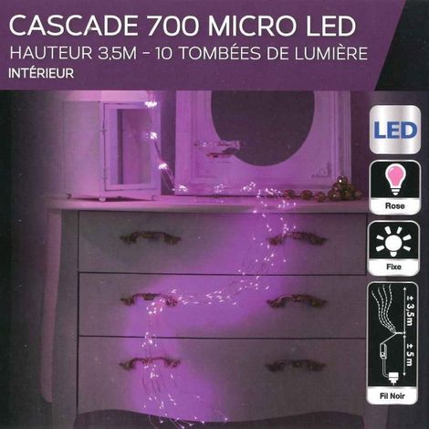 Guirlande copper cascade 700 LED roses - Rose (1/3)