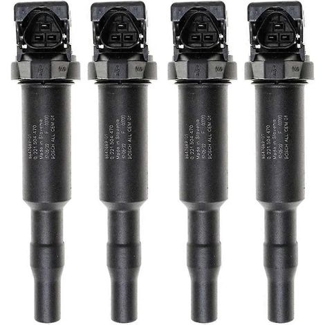 4 bobines d'allumage avec connecteur de bougie pour BMW E46, E60, E85 et E90 (références : 12138657273 et 12137594937) (1/5)