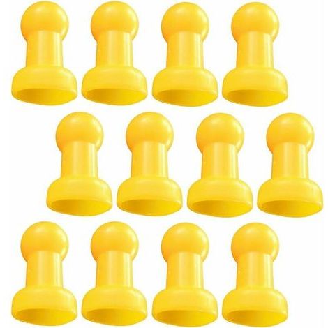 12 tapas para postes de trampolín, accesorios para trampolín, 8x5cm, color amarillo - (1/4)