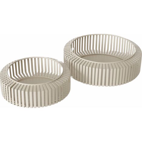 Bols en métal décoratifs VIKI, 2 pièces Ø 24-30 cm (1/5)