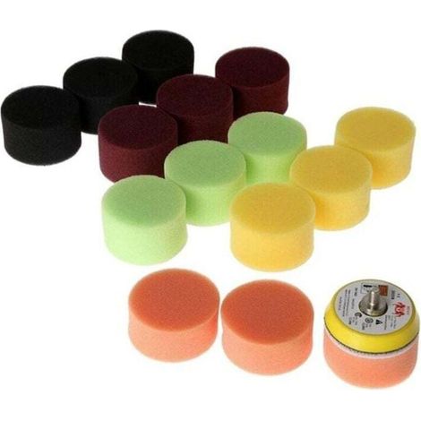 Tampon de polissage de voiture, 2 ", 50mm, 16 pièces, outil manuel pour polisseuse de voiture, pour enlever les rayures (1/5)