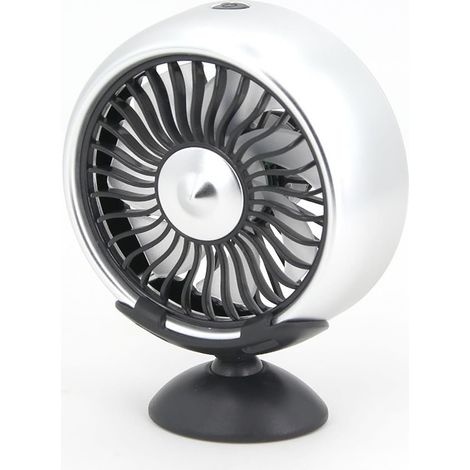 Mini camions de ventilateur de voiture USB – Vitesse réglable, débit d'air élevé  Sortie d'air argent + ventilateur à ventouse (1/5)