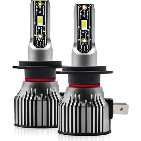 H7 LED-Lampen für Autoscheinwerfer, IP68 wasserdicht, 6500 K, 120 W, 12000 lm, 2er-Pack