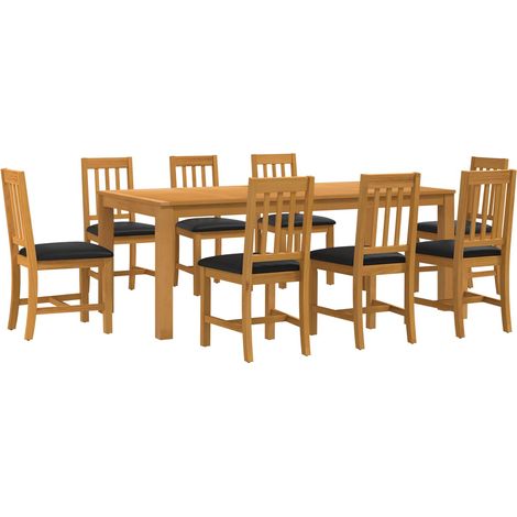Set da pranzo 9 pz Nero 200 x 100 x 75 cm vidaXL (1/5)