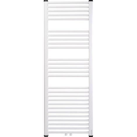 Atlantic – Sèche-serviette eau chaude vertical 844 W – Dimensions 1703 x 550 x 45 mm – Structure acier blanc brillant – Raccordement ½” (1/6)