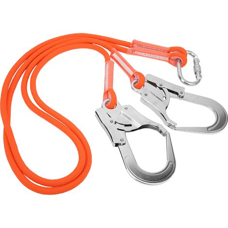 Ceinture de sécurité 1,6 m pour travaux en hauteur, harnais de protection pour chantier et bricolage extérieur