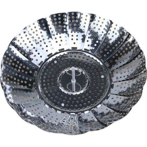 Panier à Vapeur - Acier Inoxydable - Réglable - Forme Fleur - Pour Cuisinière et Autocuiseur - 1 Pièce