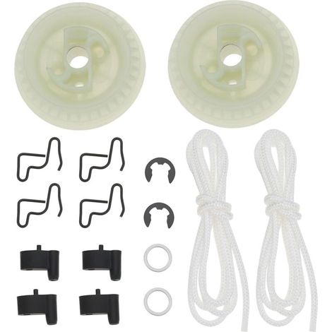 Lot de 2 poulies et cliquet pour tronçonneuse avec corde compatible avec Stihl 017 018 025 MS192 MS210 MS230 MS250 (1/5)