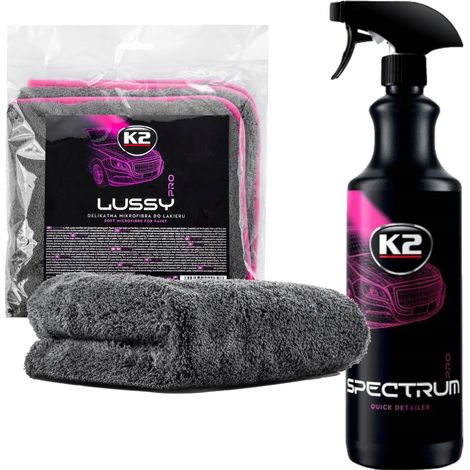 K2 Spectrum PRO 1L Schnellreiniger + K2 Lussy Tuch für Autolackglanz (1/5)