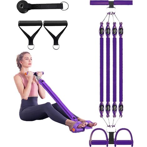 Bande de résistance multifonctionnelle avec pédale pour les abdominaux et les jambes. (1/5)