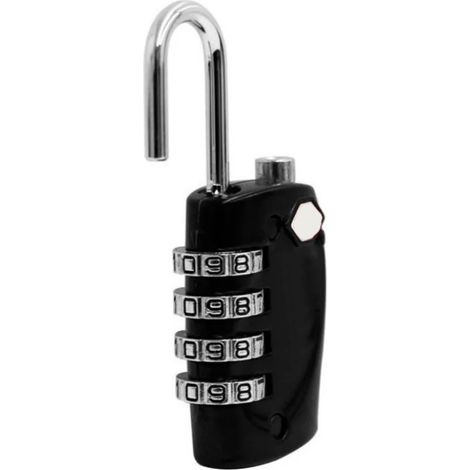 Cadenas à combinaison noir à 4 chiffres en alliage robuste pour la maison ou l'usine (1/5)