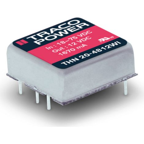 TracoPower THN 20-2411WI DC/DC-Wandler, Print 24 V/DC 5 V/DC 4 A 20 W Anzahl Ausgänge: 1 x Inhalt 1