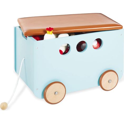 Pinolino 213492 - Scatola giocattolo con ruote «Jim», colore: verde menta (1/3)
