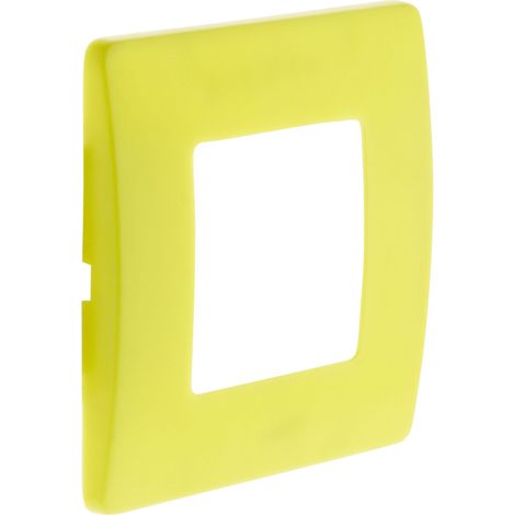 Zenitech – Plaque de finition jaune Venus – Montage clipsage facile sans vis – Compatible avec mécanismes électriques – Design élégant