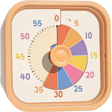 Minuteur Visuel Accessoire D'Étude Mignon Silencieux À Piles (1/5)