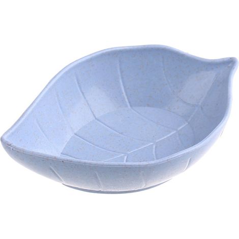Petit plat polyvalent en forme de feuille, couleur rafraîchissante, sûr, durable, pour assaisonnement, cuisine domestique, bleu (1/5)